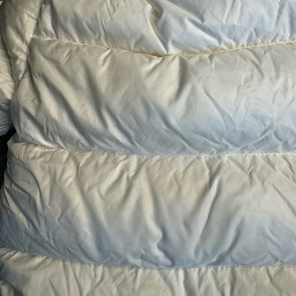 MONCLER Enfant Puffer Jacket LOVE Hoodie White Down Feather Zip 9-12 M ITALY - Picture 14 of 15